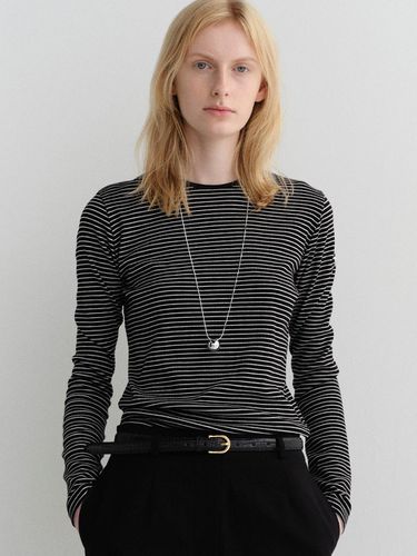 Basic stripe t-shirt_black - ARCHAIC - Modalova