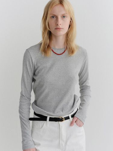 Basic stripe t-shirt_melange - ARCHAIC - Modalova