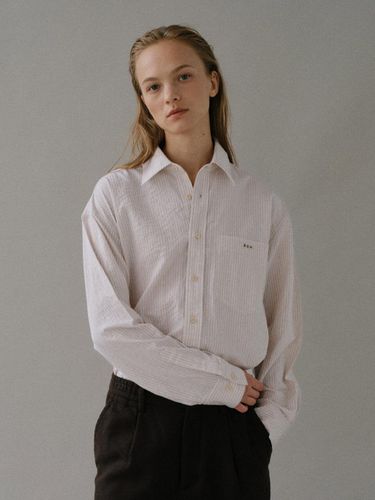 Classic tomboy shirt beige stripe - ROH SEOUL - Modalova