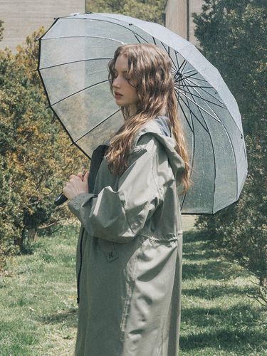 Fishtail rain coat Khaki 4W242I001 - SALTANDCHOCOLATE - Modalova