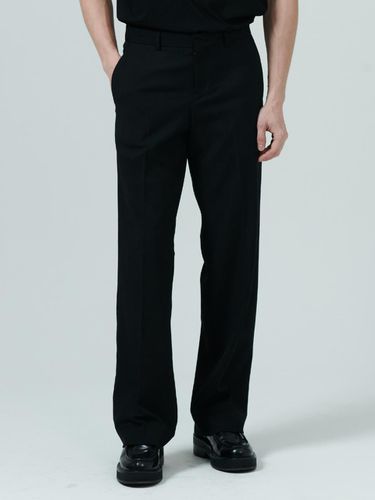 Romantic Logo Straight Wool Slacks Pants - beyondcloset - Modalova