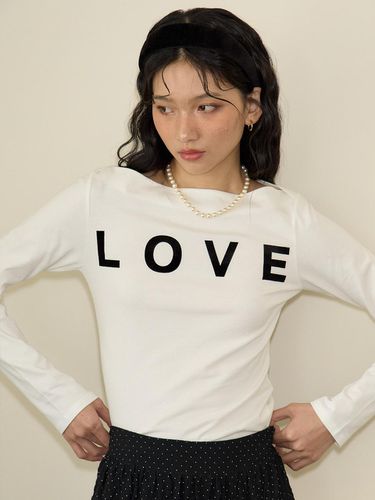 Love Boat Neck T_ White - SALON DE YOHN - Modalova