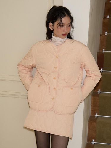 Heart Quilting Jacket_ PINK - SALON DE YOHN - Modalova