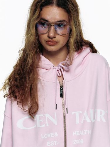 CENTAUR OVER FIT HOOD ZIP-UP_PINK - CENTAUR.KR - Modalova