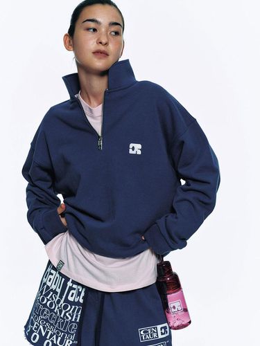 CENTAUR HALF ZIP-UP SWEATSHIRT_NAVY - CENTAUR.KR - Modalova