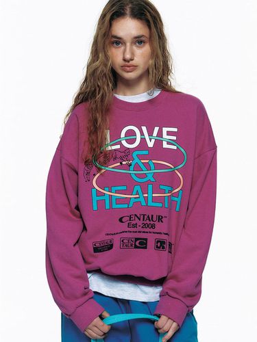 LOVE & HEALTH SWEATSHIRT_MAGENTA - CENTAUR.KR - Modalova