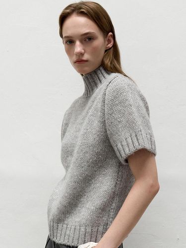 Wool short balloon sleeve turtleneck knitwear - ouie - Modalova