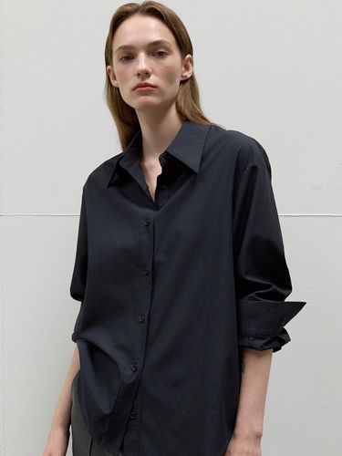 Relaxed Fit Basic Shirt - Deep Navy - ouie - Modalova