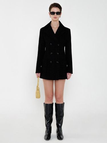 Double Tweed Jacket Dress Black - 320SHOWROOM - Modalova