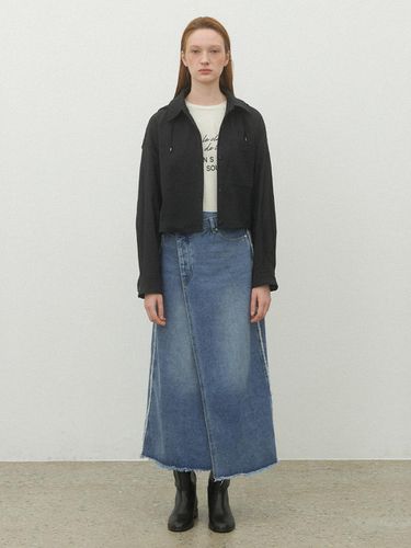 Asymmetrical Low Wrap Denim Skirt - Atelier Nain - Modalova