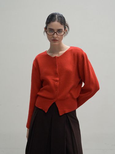 Cashmere Blend Wool Round Neck Cardigan - 320SHOWROOM - Modalova