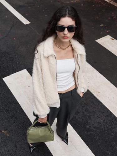 Shaggy Faux Fur Bomber Jacket - 320SHOWROOM - Modalova