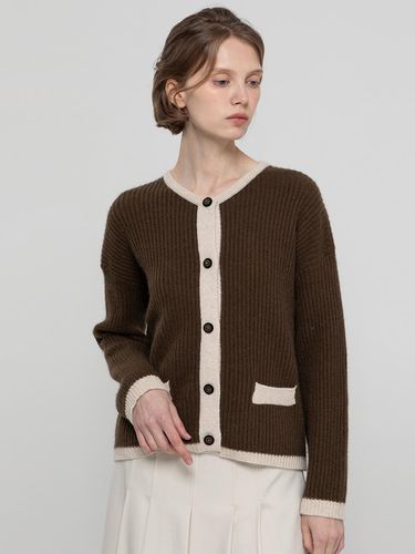 Wool knitwear cardigan _ Brown - JMARK New York - Modalova