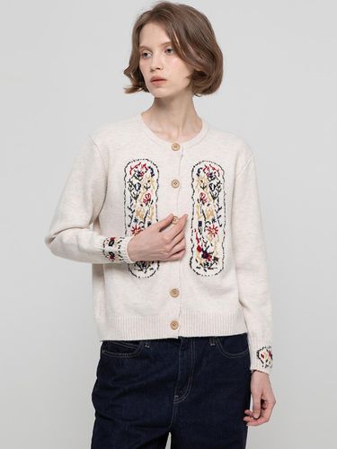 Flower knitwear cardigan - JMARK New York - Modalova