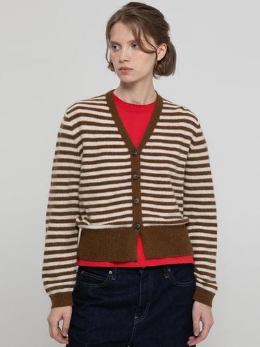 Stripe knitwear cardigan _ Brown - JMARK New York - Modalova