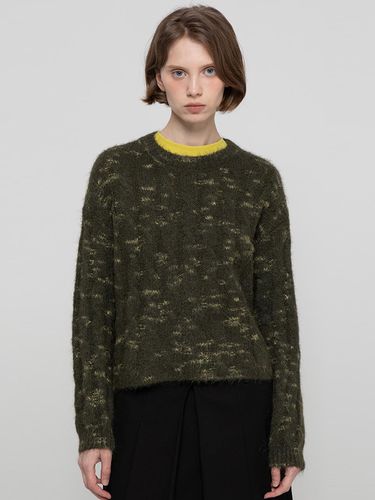 Wool boucle knitwear _ Khaki - JMARK New York - Modalova