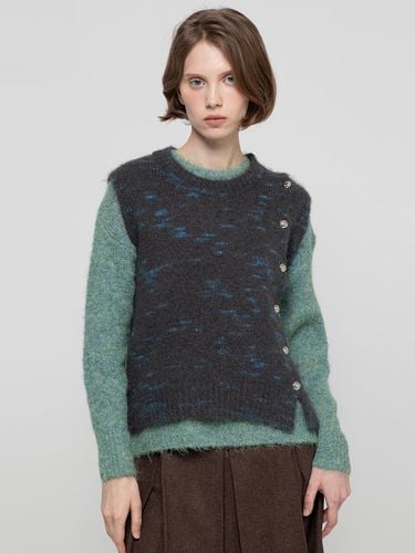 Wool boucle vest _ Blue - JMARK New York - Modalova