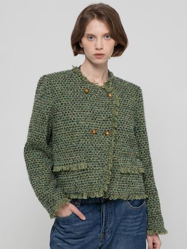 Tweed quilting jacket _ Green - JMARK New York - Modalova