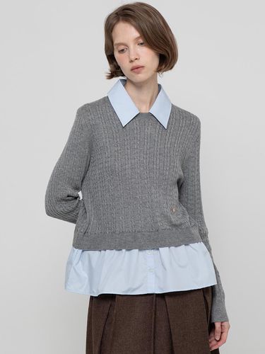 Layered shirt sweater _ Gray - JMARK New York - Modalova