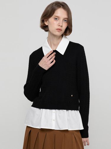 Layered shirt sweater _ Black - JMARK New York - Modalova