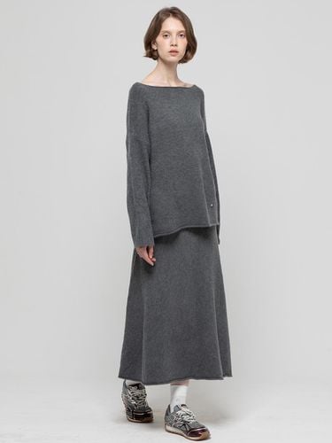 Wool unbalanced banding skirt _ - JMARK New York - Modalova