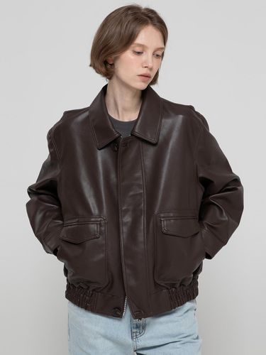 Overfit veganleather blouson _ - JMARK New York - Modalova