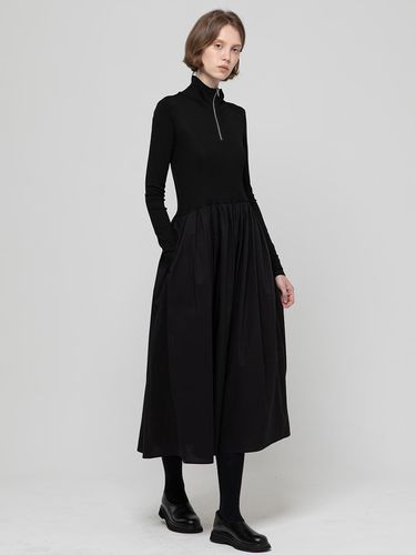 Zipped mix dress _ Black - JMARK New York - Modalova