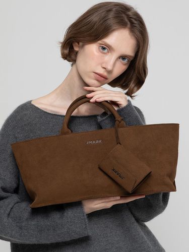 Layla suede tote bag _ Brown - JMARK New York - Modalova