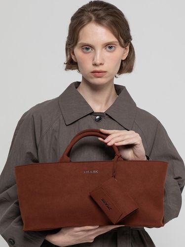 Layla suede tote bag _ Brick - JMARK New York - Modalova