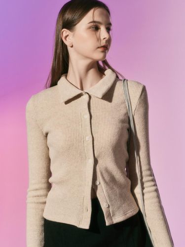 Wool Knitwear Midi Cropped Slim Fit Cardigan - KOLEAT - Modalova