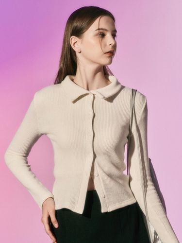 Woll Knitwer Midi Cropped Slim Fit Cardigan - KOLEAT - Modalova