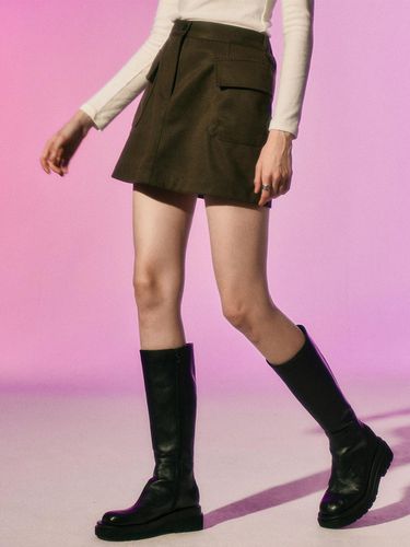 Functional warm cargo BANDING mini skirt [KHAKI] - KOLEAT - Modalova