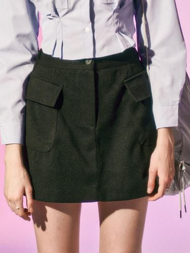 Functional warm cargo BANDING mini skirt [BLACK] - KOLEAT - Modalova