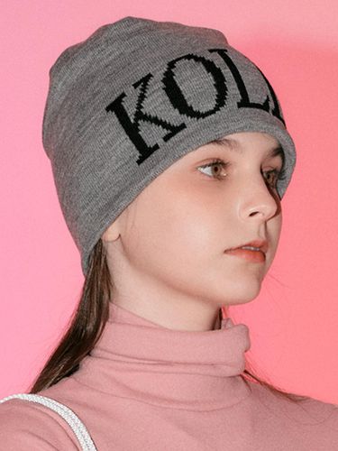 WOMEN Knit Jacquard Logo Winter Beanie [] - KOLEAT - Modalova