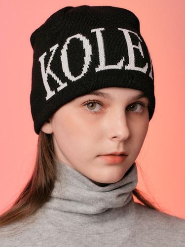 WOMEN Knit Jacquard Logo Winter Beanie [] - KOLEAT - Modalova