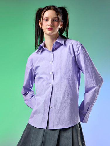 Airy CRISPY Soft Touch Long Sleeve Shirt [Purple] - KOLEAT - Modalova