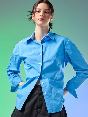 Airy CRISPY Soft Touch Long Sleeve Shirt [Blue] - KOLEAT - Modalova