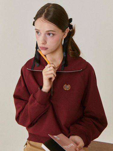 HALF ZIP-UP REGLAN SWEATSHIRT BC - TMAKER - Modalova