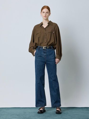 Draw String Blouson Cropped Shirt BR_C243MSC009 - CC collect - Modalova