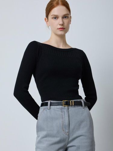 Wool blended boat neck pullover BK_C243KSK004 - CC collect - Modalova