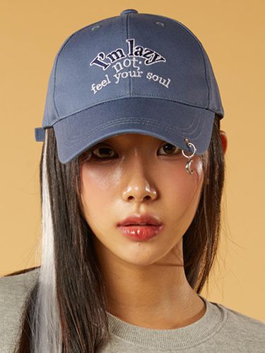 Layered Eyelet Ball Cap Lettering Embroidery Cap - KOLEAT - Modalova