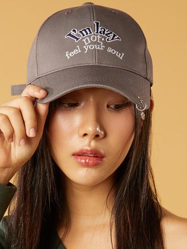 Layered Eyelet Ball Cap Lettering Embroidery Cap - KOLEAT - Modalova