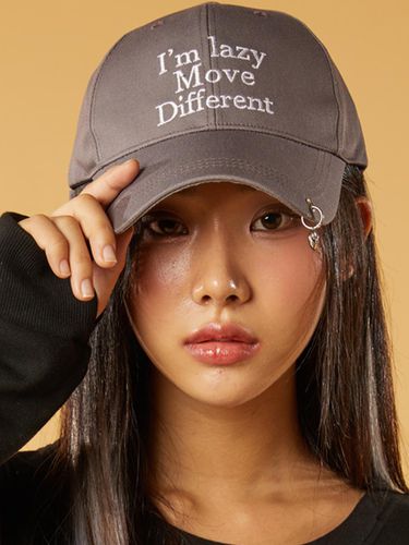 Layered Eyelet Ball Cap Lettering Embroidery Cap - KOLEAT - Modalova