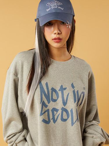 Overfit Crew Neck NOT IN Blue Lettering Sweatshirt - KOLEAT - Modalova