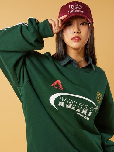 Overfit Sports Club Logo Artwork Sweatshirt - KOLEAT - Modalova