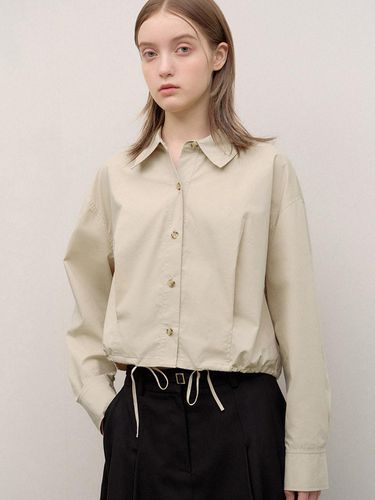 Draw String Cropped Shirt_AWWSTO31070 - SISTINA - Modalova