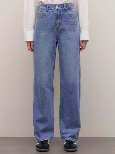 Long Straight Denim Pants_ASMSLO3101010 - SISTINA - Modalova