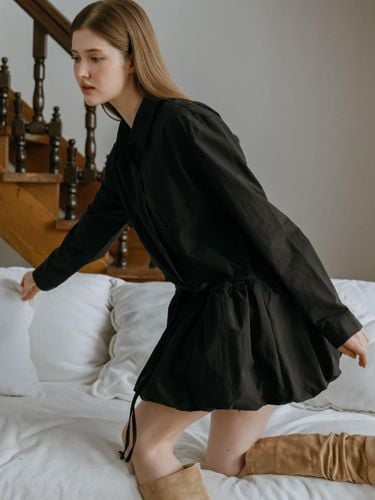 BALLOON LONG-SLEEVED SHIRT DRESS / - MOIFAIRE - Modalova