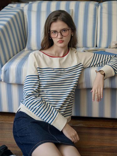 SR_Crew neck loose striped top - Simple Retro - Modalova