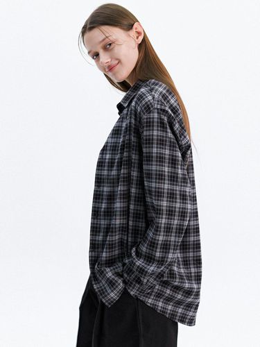 Soft and Mild Minimal Plaid Shirt _Black - Trip LE Sens - Modalova